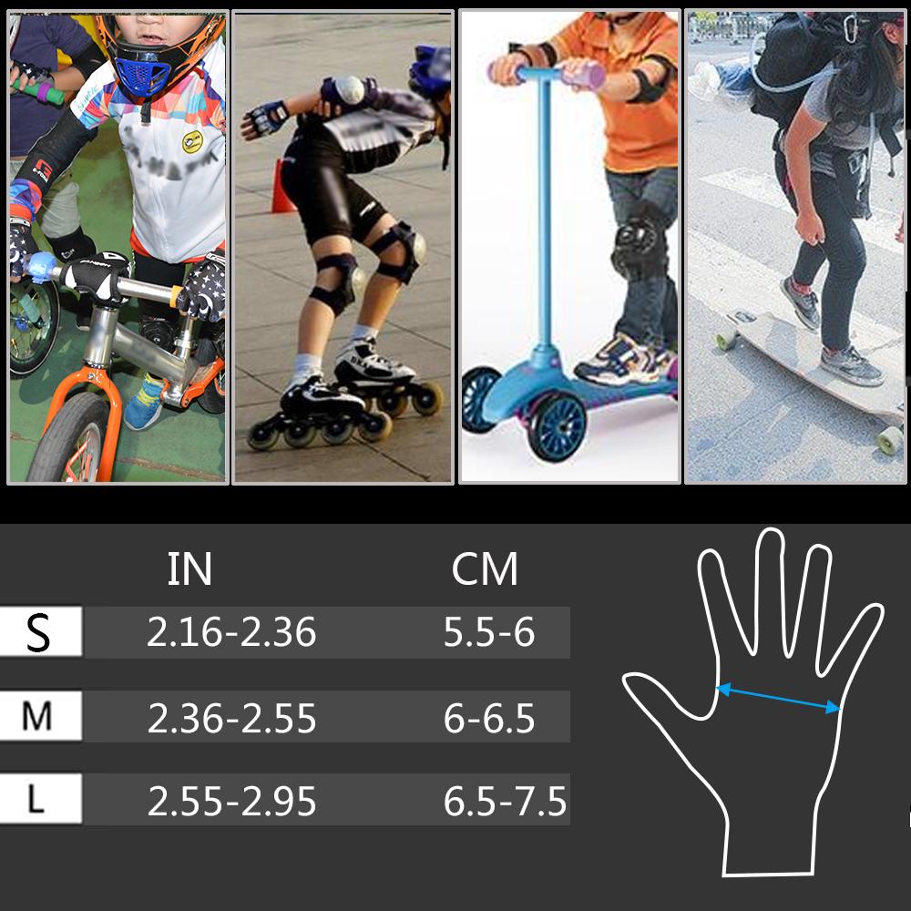 Breathable Safety Nail Palm Kids Gloves Kids Balance Bike Biking Skating Gloves for Boys Girls 3-12 Years Old