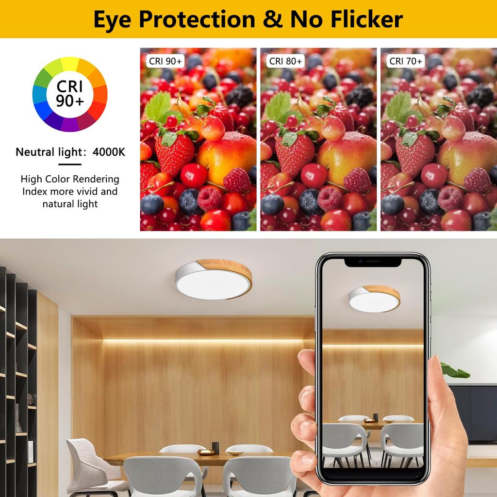 Moderne LED-Deckenleuchte Lamproom-Dekor Deckenleuchte 3 Farben LED-Deckenleuchter für Zimmer Wohnzimmer Schlafzimmerlampen