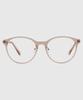 Tuditeo Rib Unisex Fashion Round Horn-Rimmed Glasses Uv & Blue Light Blocking C3 Light Brown