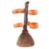 Snack Bowl Holder Halloween Pumpkin Snack Bowl Rack Witch Broom Decor Dessert Bowl Stand for Dining