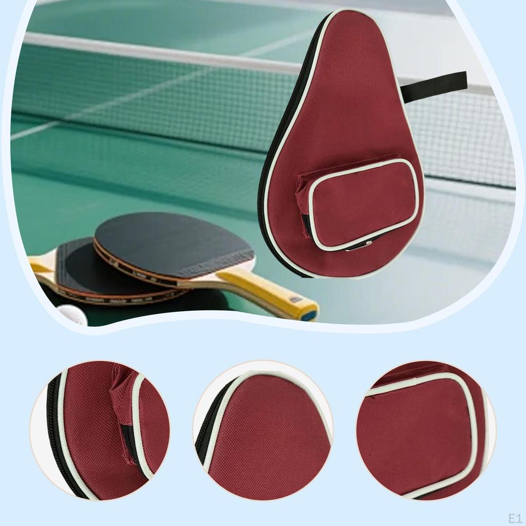 Pingpong Paddle Case Bag Carrier Multifunctional Gourd Shape Protector Pouch Table Tennis Racket