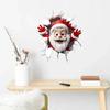 PVC Merry Christmas Decoration Cartoon Decorative Sticker Creative Xmas Sticker  Festival Ornament