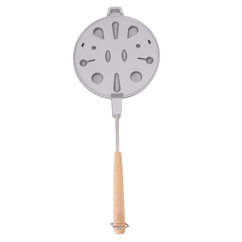 Formička na ořechy 12 otvorů hliníková slitina dřevo nepřilnavá tvar květiny ořechy forma na pečení pro kuchyň plynový sporák