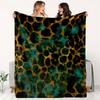 1 Stück Luxus Leopardenmuster Decke/Winter Dick Warm Korallenfleece Überwurf/Büro Nickerchen Decke/Sofa Abdeckung/Dekorativ/Doppelgröße/Super Weich Bequem/Hautfreundlich