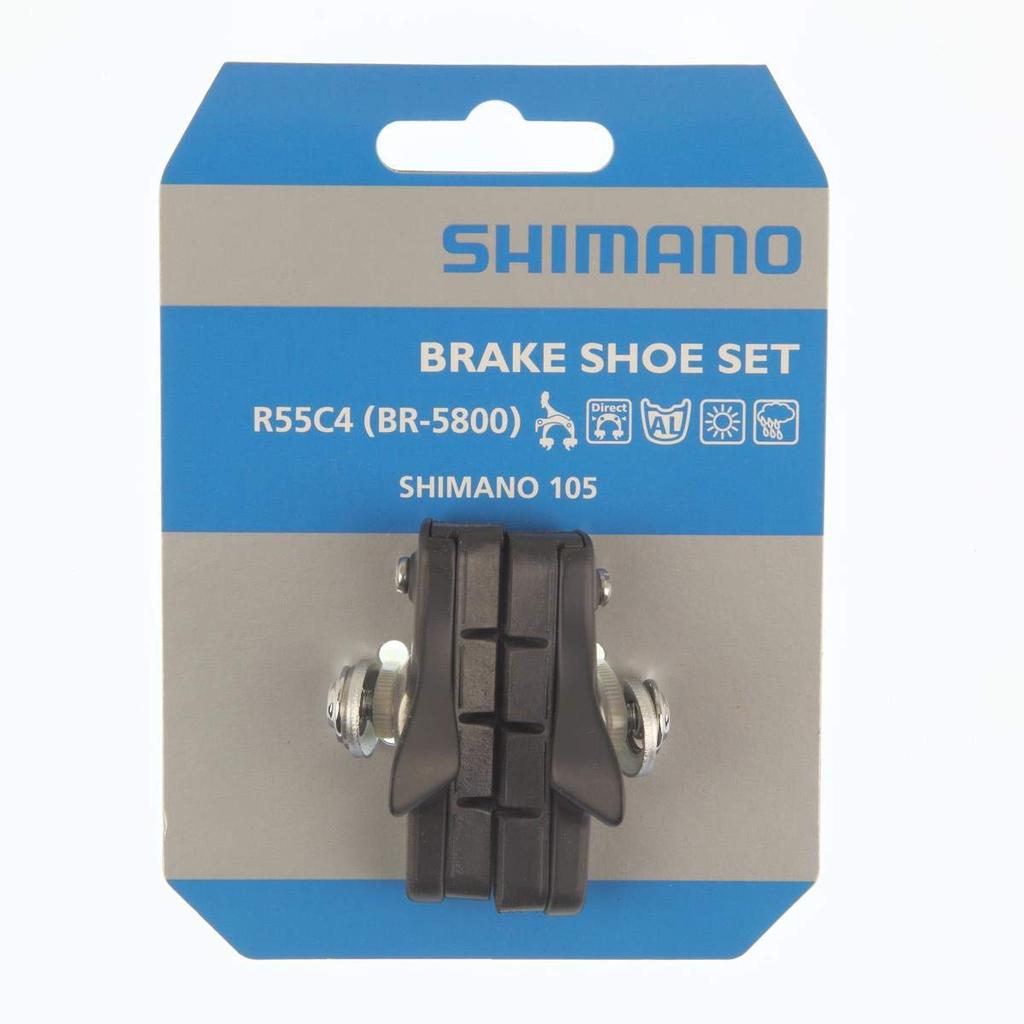 SHIMANO Repair Parts R55C2 Cartridge Type Brake Shoe Set and Right for Y88T98020 (Left Pair/Black) BR-5600-L BR-5600 BR-5600-L BR-5700-S