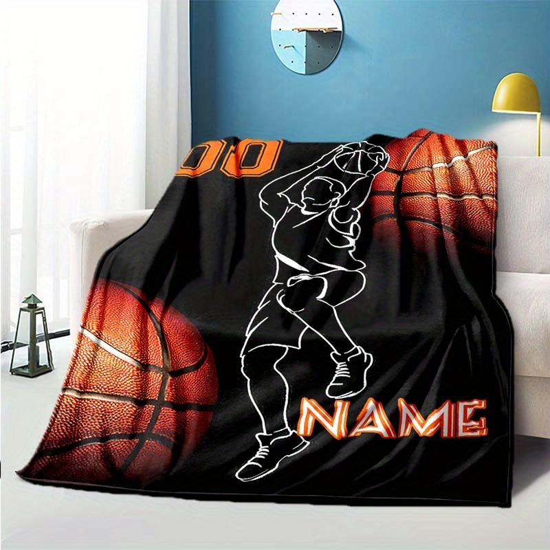 Basketball Enthusiast Customize Your Name Outdoor Blanket Used For Chair Office Sofa Bed Camping Soft And Warm Giving Friends And Relatives Birthday