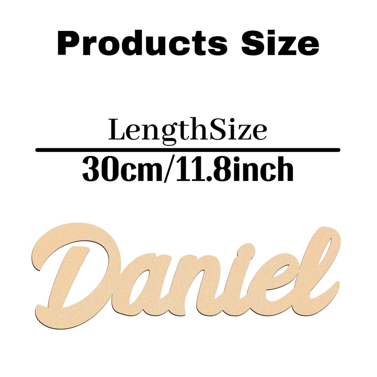 

1pc Colorful Daniel example Custom Name Wood Material Wooden Plaque Wooden Decor Unfinished Wood for Painting or Glittering S30cmLength