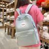 Women's Schoolbag Lightweight Backpack College Style High School Student Solid Color Backpack