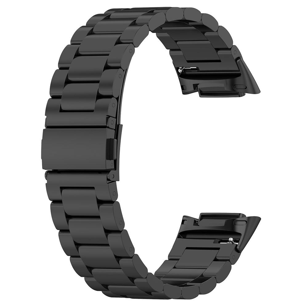 Watch Band for Fitbit Charge 6/5 Titanium Alloy 3-Bead Wrist Strap