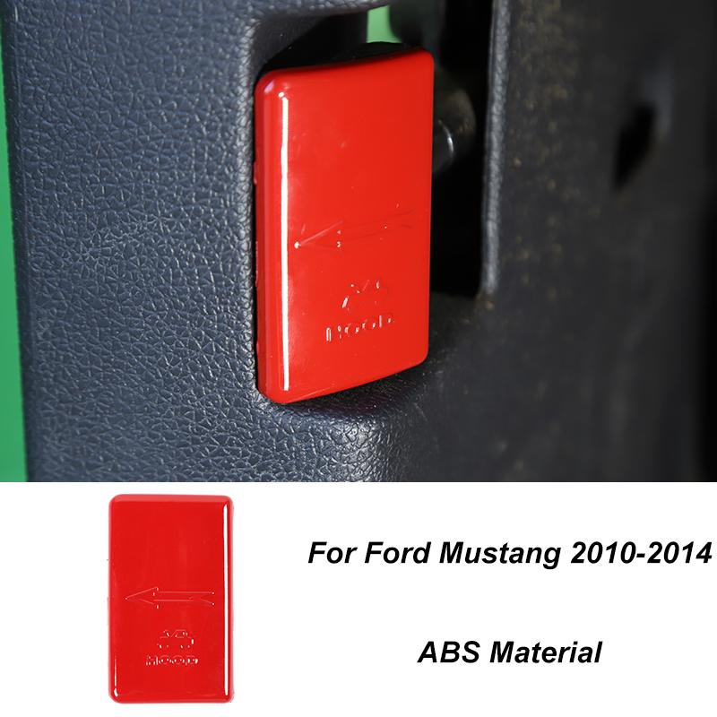 TESIN Car Red Interior Decoration Cover Stickers For Ford Mustang 2009 2010 2011 2012 2013 2014 Exterior Accessories Car