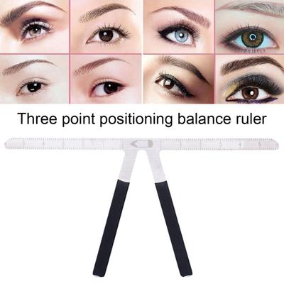 Yousheng Acciaio Inossidabile Righello Posizionamento Sopracciglia Calibro Proporzione Aurea Sopracciglia Righello Posizionamento 3 Punti Strumento di Misurazione Guida Sopracciglia Microblading