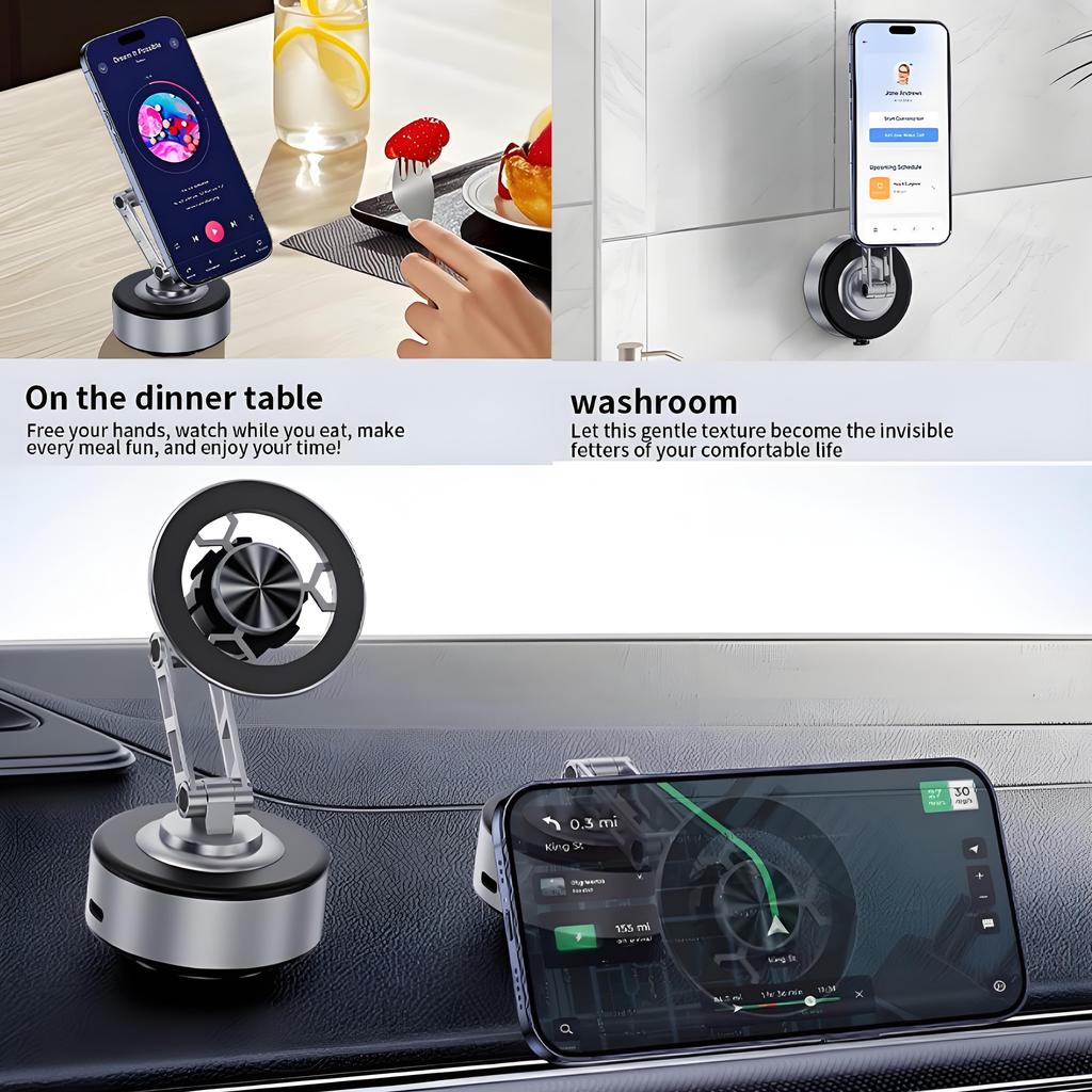 Uchwyt samochodowy na telefon magnetyczny przyssawka obrotowy o 360 stopni stojak na telefon komórkowy do iPhone Samsung Xiaomi