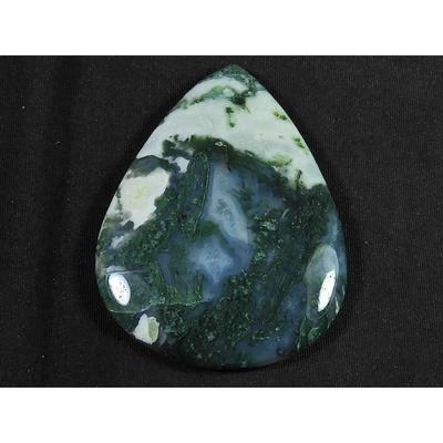 Natural Green Moss Agate Pear Shape 35X46MM Cabochon Loose Gemstone 71Cts. SK-3038