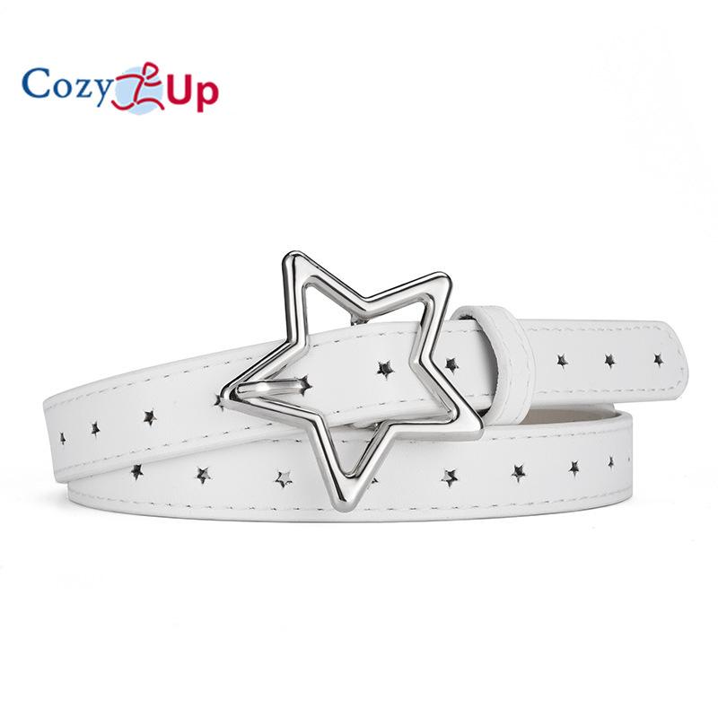 Steaua cu cinci colturi, catarama din aliaj, centura pentru dama