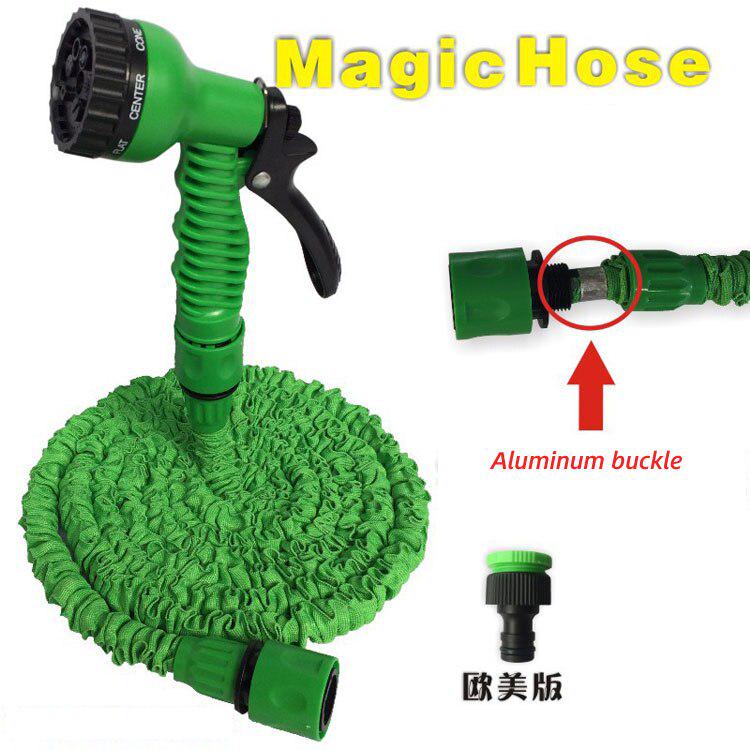 

Расширяемый волшебный гибкий водный садовый шланг, пластиковые шланги, пистолет-распылитель для полива, спрей для мойки автомобиля 75ft зелёный
