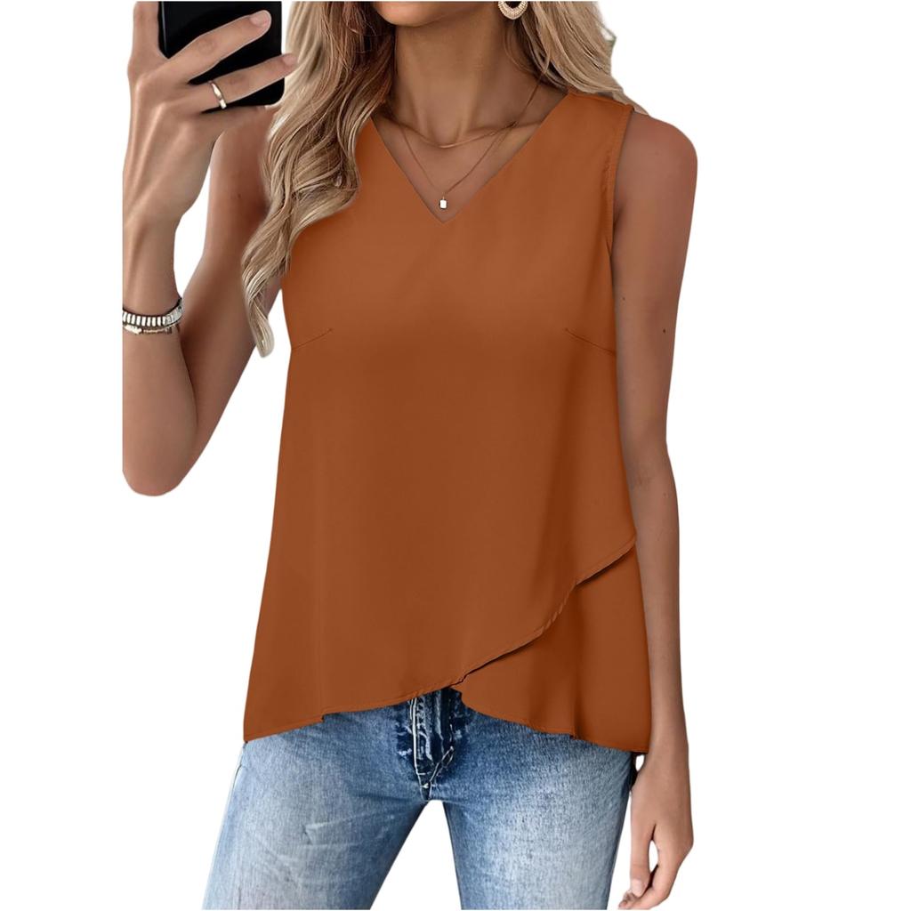 Women's Color Breathable High,end Sleeveless Vest Top