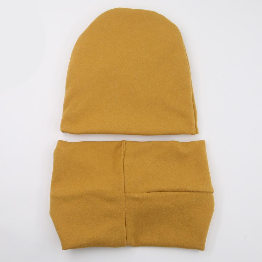 Set de eșarfe pentru pălărie din lână pentru bebeluși, etichetă din piele, pentru copii, căciulă pentru gât, toamnă iarnă, șapcă pentru copii, fete, băieți, 1-4 ani