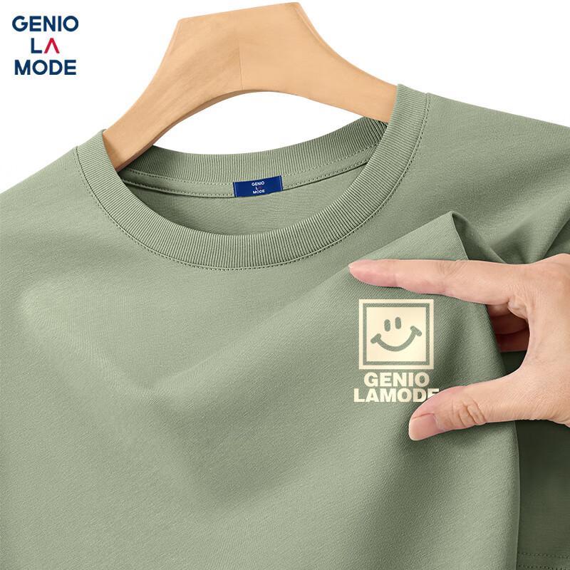 GENIOLAMODE Men s Pure Cotton Printed Short Sleeve T-Shirt L