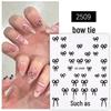 Black & White Nail Decals - Star, Heart, Bow Designs