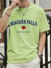 Cascate del Niagara Ontario Canada Stampa Maglietta Per Uomo Moda Estiva Maglietta Cotone Abbigliamento Casual Comoda Morbida Manica Corta