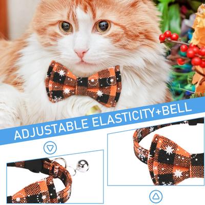 Evcil Hayvan Tasması Fiyonklu İngiliz Yaka Kedi Kayışı, Kedi Başı Güvenlik Tokası Köpekler, Kediler ve Tavşanlar İçin Fiyonklu ve Çıngıraklı Kedi Köpek Tasması