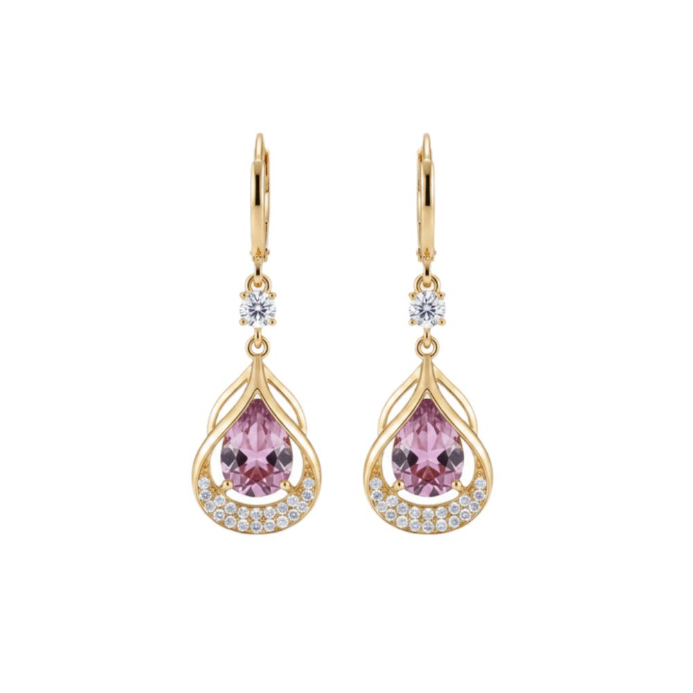 Women Jewelry Rhinestone Dangle Earrings Luxury Cat Eye Stone Earrings Water Drop Earrings Party
