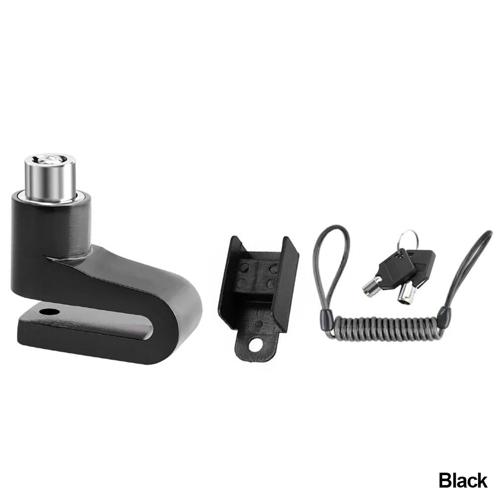 

Противоугонный замок, замок дискового тормоза для электрического скутера со стальной проволокой, дисковый замок для велосипеда, горного велосипеда, мотоцикла, защита от кражи чёрный