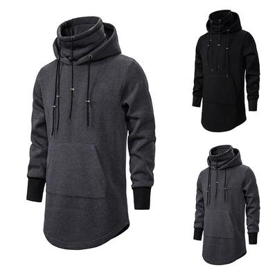 Trendy Dark System Mid-Length Hoodie Jacket for Men - XH12
