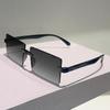 Rimless Rectangle Sunglasses Men New Fashion Gradient Outdoor Shades Women Trendy Simple Beach Vacation Decor Sun Glasses