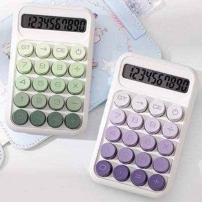 Yousheng Retro Mechanical Calculator 10-Digit LED Display Calculator with Tilt Screen Tactile Keyboard Student Calculator for Office School