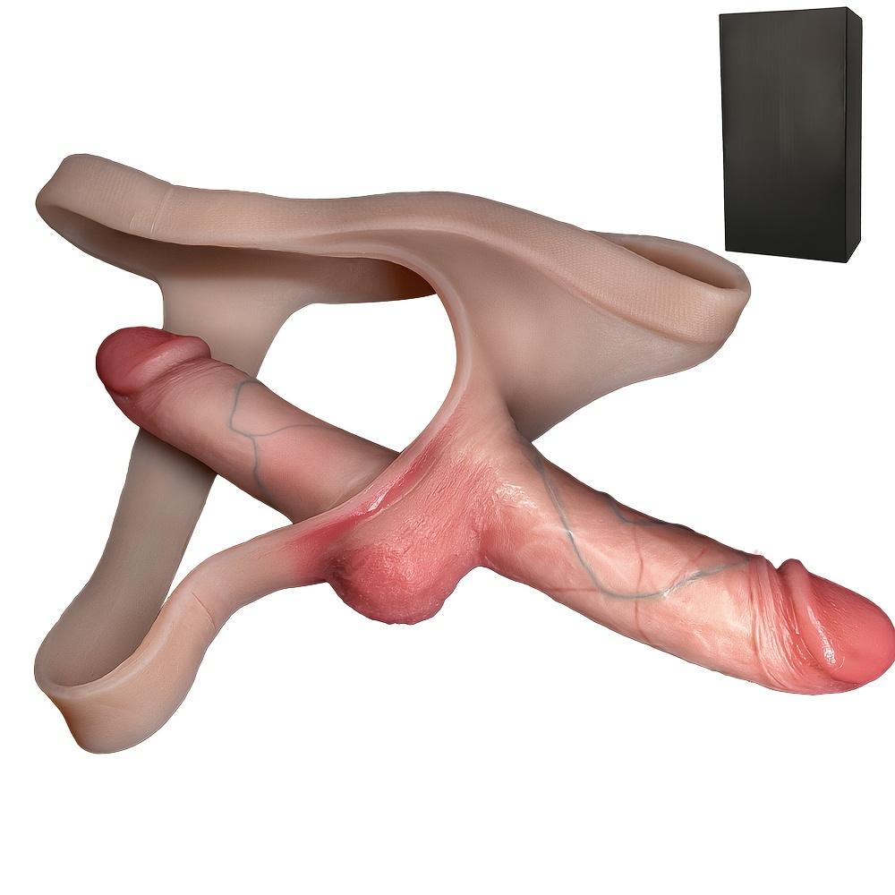 Wearable Double-Ended Liquid Silicone Dildo Panty, Realistic Body-Safe Silicone, Dual-Head Design, Strong Suction Cup, Discreet Packaging