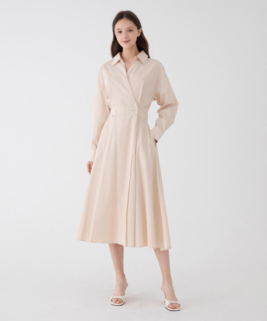 SOUP Shirt Collar Wrap Dress (Sa2Opf2)