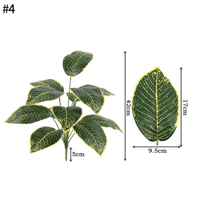 Artificial Turtle Back Monstera Leaf Simulation Fake Flowers Plant Pot Plastic Leaf Faux Plant Branch Ornamental Home Room Decor