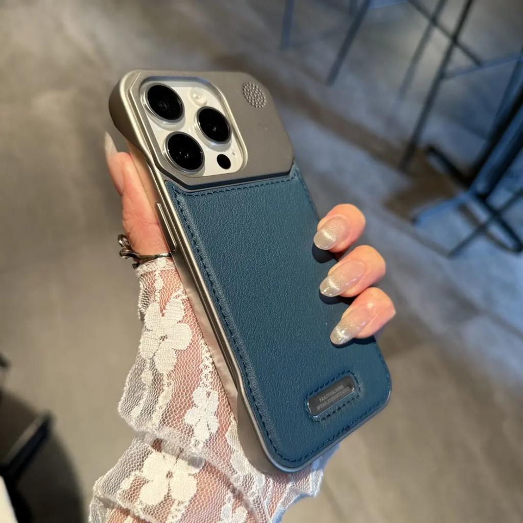 Applicable to iPhone17 aromatherapy leather magnetic mobile phone case Apple 16 borderless premium protective case 15