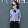 Women's Slim Fit Korean Style Short Sleeve White Shirt for Professional Summer Wear