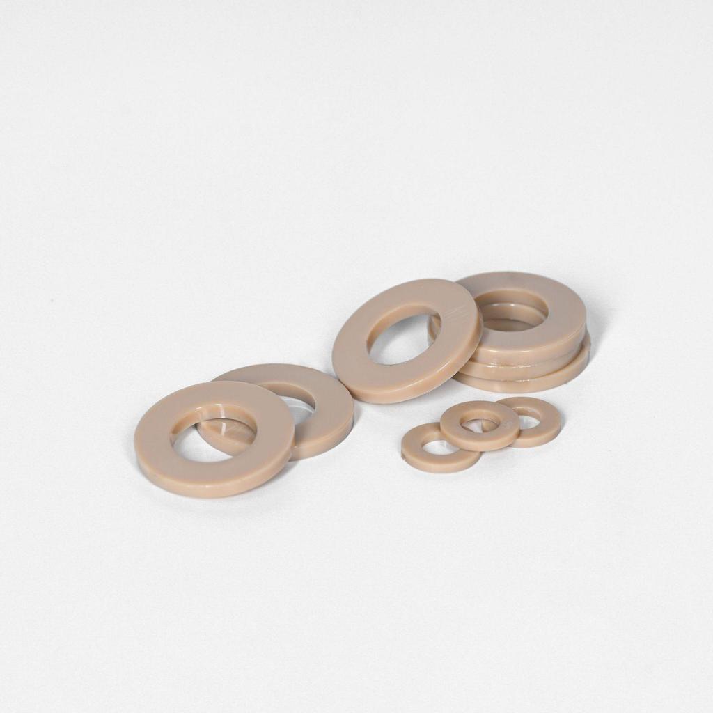 High-Strength Corrosion-Resistant PEEK Flat Washer Gasket, M2-M24 Sizes Available