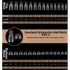 280pcs 14 Sizes Sandwich Dual Nail Forms Square Oval Acrylic Nail Extension  for Manicure Tools