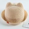 Children's summer cat ears sunshade hat Breathable boys  pots hats kids sun hats flanging baby Foldable sun protection 5-8 old