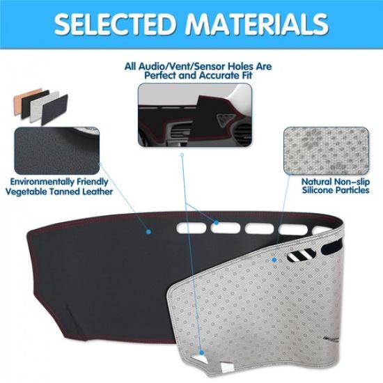 Red Line For Lexus IS250 IS350 Leather Non-Slip Dashboard Cover Mat Dashmat