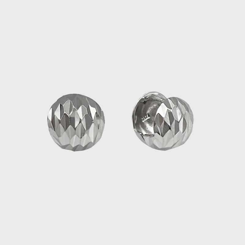 Jean Paul Clarisse [SILVER] Mirror Ball Earrings JS-25-010E