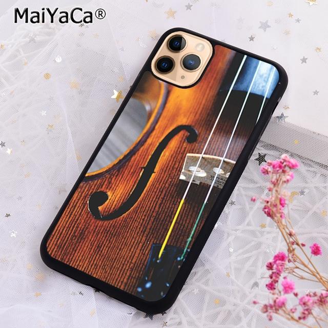 

MaiYaCa Элегантный Деревянный Скрипичный Смычок Ноты Чехол для Телефона Для iPhone 17 Air 16 pro max 15 14 plus 12 13 Чехол coque iPhone 17