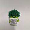 1/2Pcs Positive Crocheted Vegetable with Encouraging Card Emotional Support Handmade Knitting Carrot Broccoli Toy Doll Kids Adults Gift