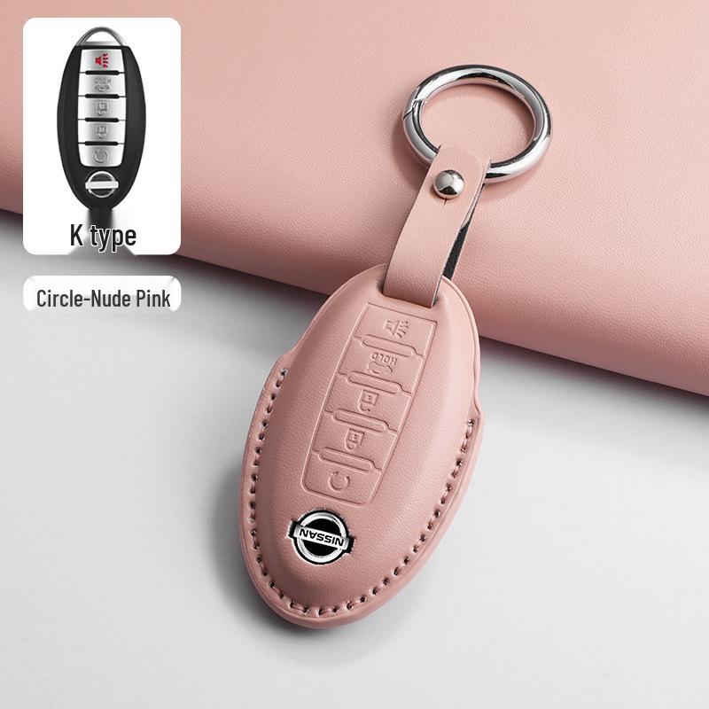 Pinke Schlüsselhülle für Nissan Patrol Y62 5-Tasten Smart-Schlüssel (2018-2019)