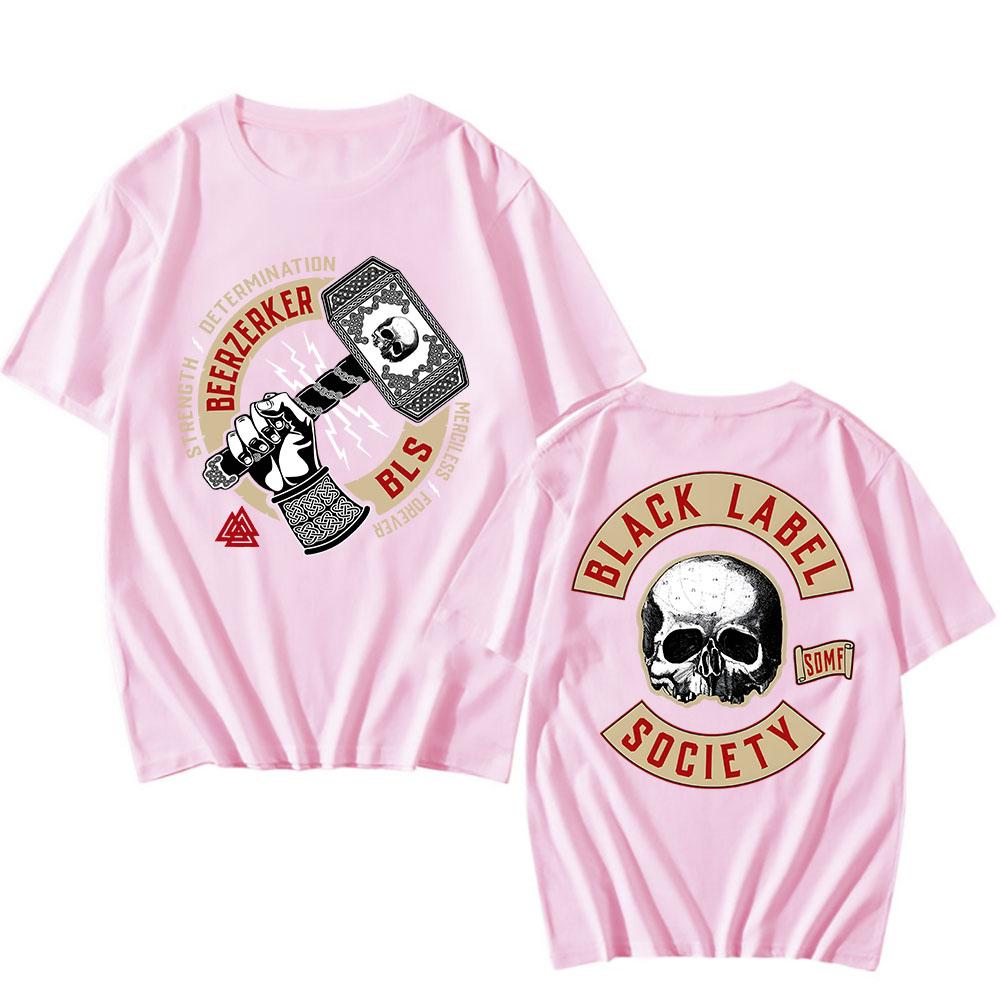 Black Label Society Beerzerker Tee Cotton Short Sleeve Loose T-shirt Unisex Clothing Heavy Mental Hip Hop T Shirts