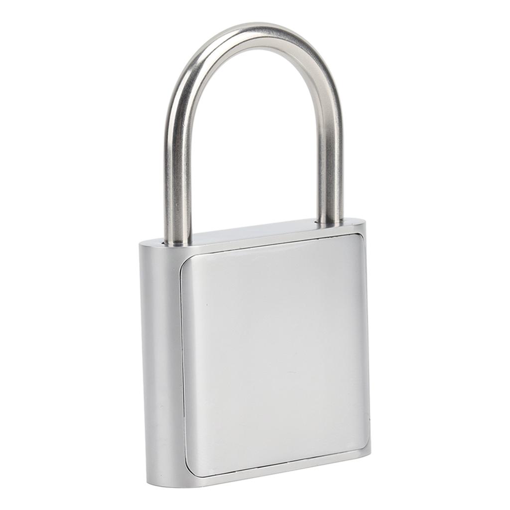 Fingerprint Padlock 0.5S Unlock Waterproof Hold 10 Fingerprints USB Interface Thumbprint Padlock with 3 Color Light for Luggage