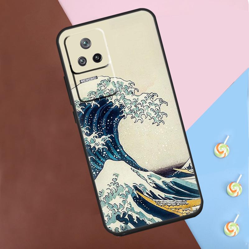 Japanese Great Wave of Kanagawa Case For POCO X6 Pro X3 X4 X5 F5 Pro F3 M5s Cover For Xiaomi 13T 14 13 Pro 11T 12T 12 Lite