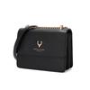 IELGY Crossbody Fashion Chain Women's Bag Square Magnetic Buckle Black All-match One Shoulder PU
