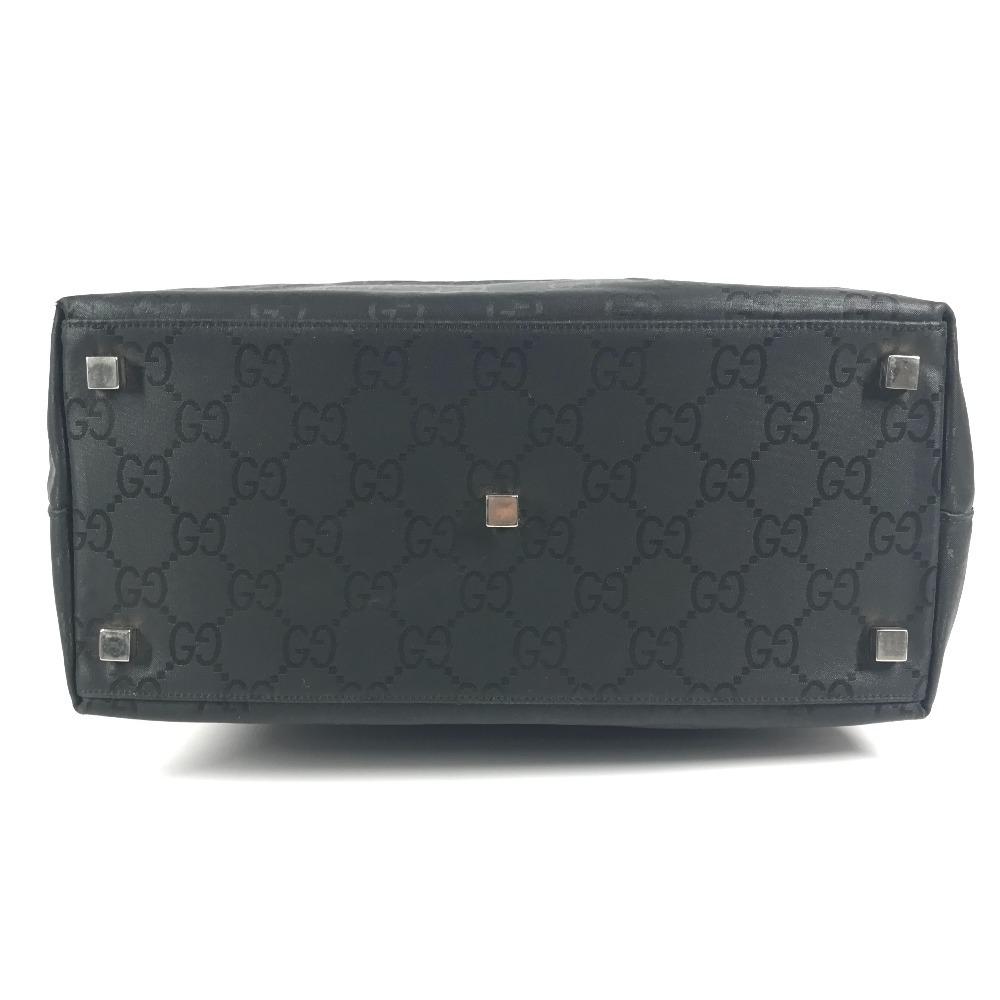 GUCCI 012-0380 Logo GG Vertical Tote Bag Hand Bag Nylon Black
