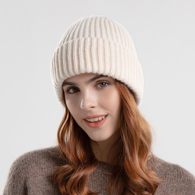 Women Winter Hats Knitted Hat Fashion Solid Color Skullies Beanies Female Outdoor Windproof Thermal Russia Snow Ski Cap Bonnets