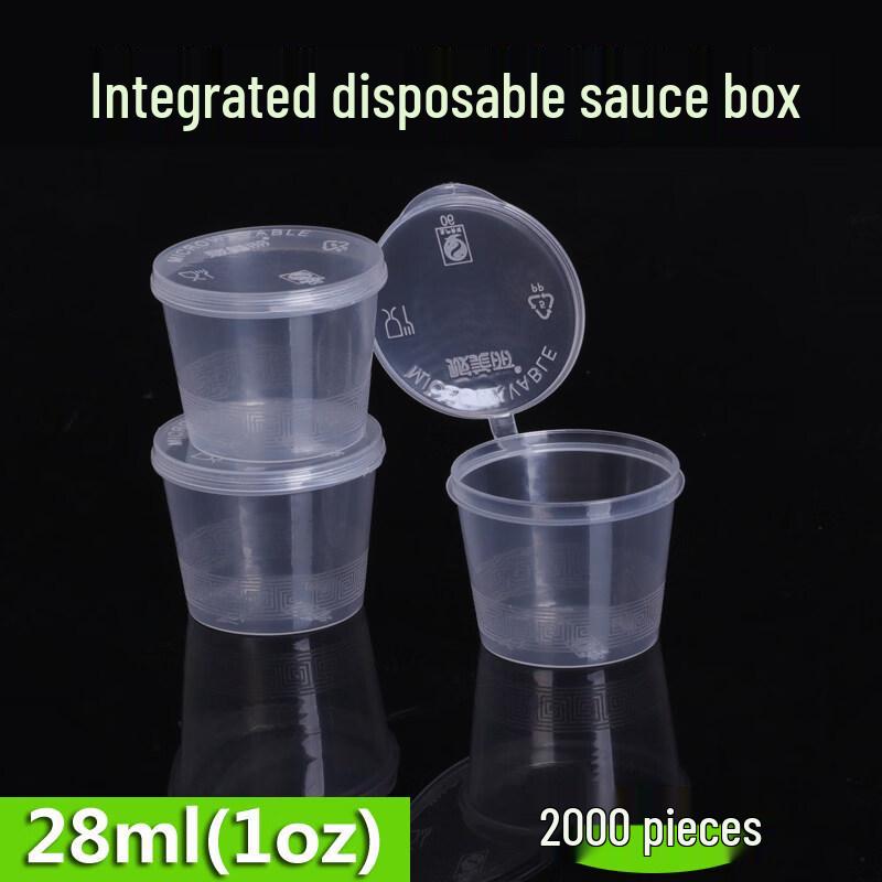 

ZISIZ Disposable Round Plastic Takeout Bowl, 1000ml